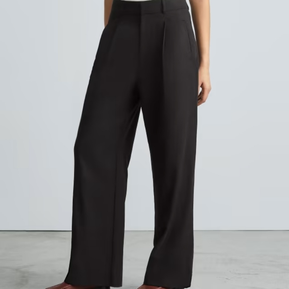 NEW Everlane Way-High Drape pants black size 8R